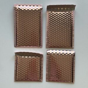 NEW Bundle 27 x Bubble Mailers in Metallic Rose Gold - 15 x Small + 12 x Medium